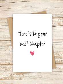 OBOVAY 1pc Funny New Chapter Card With Envelope, Good Luck Gift For New Job Retirement Farewell For Coworkers, Blank Inside - View 2