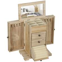 Vanity Table, 2 Drawers, 26.5 X 16 X 33.5 Cm, For Bedroom And Dressing Area, Brown - Brown - View 11