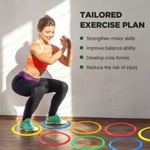 Colorful Agility Jump Rings For Speed And Coordination Training, Soccer Agility Ladder Alternative, Outdoor Indoor Sports Fitness Equipment, Random Color - Multicolor - View 8