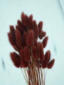 60/120/180/240pcs 16.5 Inch Artificial Rabbit Tail Grass Stems, Home Decor Artificial Rabbit Tail Grass Branches, Suitable For Bohemian Style Floral Arrangements, Handmade DIY, Home/Kitchen Decor, Wedding Decoration, Christmas Decoration, Thanksgiving Decoration And Handmade Wreath Making - Dark Reddish Brown - View 2