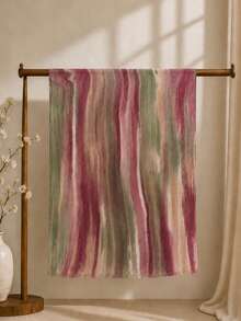 Women's Hand Tie-Dye Contrast Gradient Hijab Scarf, Soft Lightweight Breathable Oversized Headscarf Shawl Wrap For Muslim Women, Vintage Boho Scarf - Pomegranate Red 3# - View 4