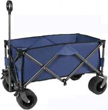 Carro Playa Carro Transporte Carrito De Carro Plegable, Carrito De Jardín Utilitario, Carrito De Compras Rodante Portátil Para Playa, Pícnic Al Aire Libre Carro Plegable Carrito Playa ( Color : Blue ) - 1 - Ver 1