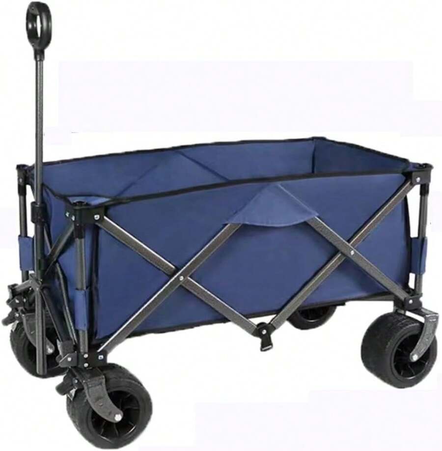 Carro Playa Carro Transporte Carrito De Carro Plegable, Carrito De Jardín Utilitario, Carrito De Compras Rodante Portátil Para Playa, Pícnic Al Aire Libre Carro Plegable Carrito Playa ( Color : Blue ) - 1 - Ver 1
