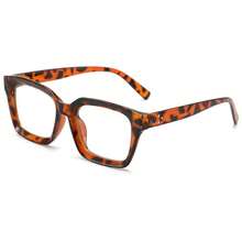 1 Pair Women's Leopard Print Bohemian Style Square Large Frame Transparent Glasses, Suitable For All Seasons - Multicolor - View 11