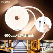 1pc Neon LED Light Strip, USB Powered, Hand Sweep Control Switch, Motion Sensor, Cuttable, Flexible Ambient Light, Suitable For Halloween, Christmas, Birthday Party, Bedroom, Living Room, Stage Background Decoration And Arrangement - Multicolor - View 21