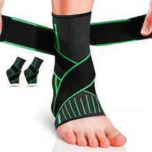 4pcs Adjustable Ankle Braces With Wrist Wraps, (2pcs Wrist Wraps + 2pcs Ankle Braces) With Compression And Support Function - Suitable For Men And Women, Applicable For Gym, Football Sports - Fitness Wrist And Ankle Straps, With Hook And Loop Closure Design - Multicolor - View 5