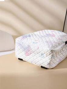 1pc Diamond Pattern Backpack, School Bag, Storage Bag, Travel Storage Backpack, Ocean Print Design, Large Capacity Foldable Easy Storage Bag, Lightweight Burden Reduction, Reinforced Double Shoulder Straps + Zipper Closure, Large Capacity Storage More Organized, Convenient And Practical For Accessing Items, Can Be Used As Student School Bag, Girl's Commuter Backpack, Short Trip Bag, Campus Casual Backpack, Suitable For School Books, Daily Commute, Outdoor Travel - Multicolor - View 5