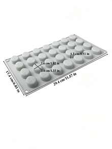 1個 28格迷你咖啡豆造型矽膠模具 DIY巧克力糖果布丁甜點蛋糕裝飾餅乾烘焙模具 - 彩色 - 查看 9