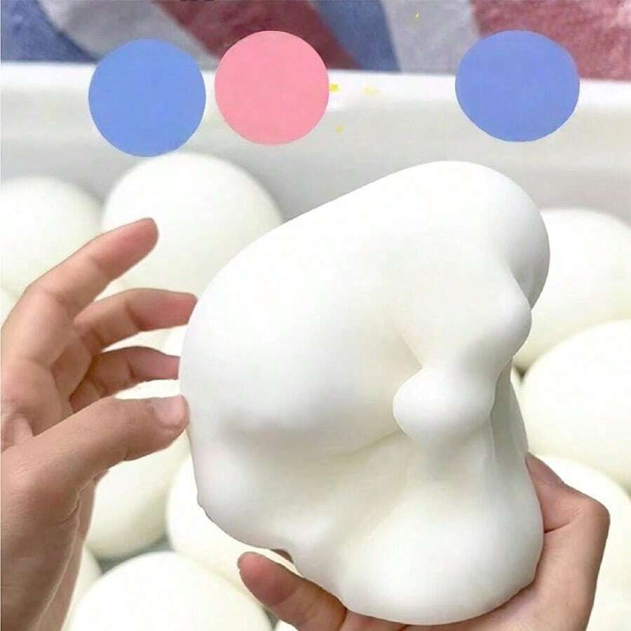 1/2pcs Malleable Slow Rebound Squeeze Ball Toy, TPR Material Fingertip Stress Relief Toy, Suitable For Stress Relief, ADHD, Adult Use, Classroom Prizes, Party Gifts - Multicolor - View 1