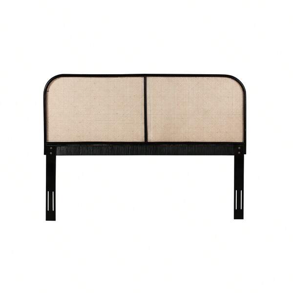 Cabecero de ratán y teca tamaño King Size, cama ajustable