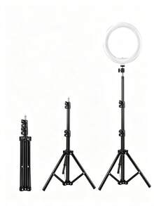 Adjustable LED Ring Light, Live Streaming Makeup Beauty Fill Light, 3 Color Modes, Freely Adjustable Angle, Widely Applicable To Phones And Tablets, Stable Non-Shaking Shooting Light - A - View 6