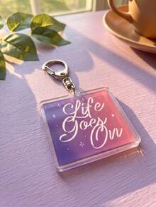 1Pc/6Pcs BangTang Pop Theme Fan Support Pattern Keychain, Cute Asymmetrical Shaped Metal Butterfly Buckle Functional Pendant Decoration, Suitable For Fan Meetups, Concert Support, Birthday Gifts, Student Backpack Decoration, Merchandise Collection, Holiday Celebration And All Season Use - Style 4 - View 8