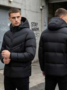 Men Down Coats - Black - View 3