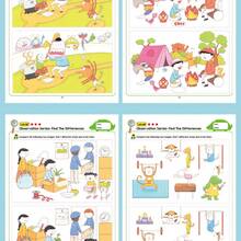 1pc/Spot The Difference Activity Book, Children's Brain Training Workbook, Preschool Hand-Eye Coordination Practice Book, Improve Observation And Concentration, Early Learning Educational Activity Book, Parent-Child Interactive Game Book, Stress Relief Puzzle Book - Color Style Randomized - View 11