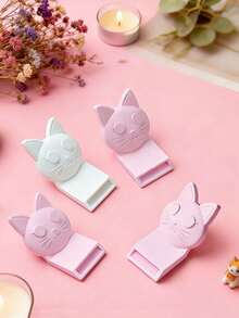2/1pc Cute Cat-Shaped Can Opener, Multi-Functional Nail Protection Design, Fits Pet Food Cans And Beverages, Kitchen Essential, Suitable For Convenient Back To School, Outdoor Camping, Practical Holiday Must-Have, Ideal Gift For Women, Cute Pink Kitchen Accessory, Joyful Christmas Scene - View 5