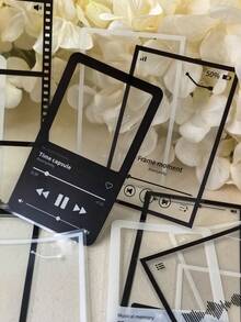 1 Pack 20pcs Black & White Music Film PET Stickers For Scrapbooking, Journaling, Collage - DT1742 - View 4