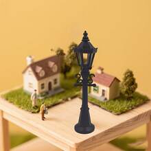 12cm/4.72in Mini Vintage Street Lamp Model, HO Scale Train Railway Layout Street Lamp Accessory, Miniature Vintage Lamp Post Scene Decoration, Suitable For Railway Scene Micro Landscape DIY Handmade Hobby Supplies - A - View 5
