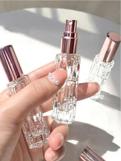 2pcs 10ml Perfume Spray Bottles, Leak-Proof Transparent Refillable Perfume Travel Bottles, Mini Portable Pocket Size. Perfume Storage Glass Bottle Container, Liquid Dispenser, Essential Accessories For Beach Travel, Vacation Camping And Holidays.