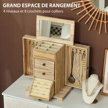 Vanity Table, 2 Drawers, 26.5 X 16 X 33.5 Cm, For Bedroom And Dressing Area, Brown - Brown - View 5