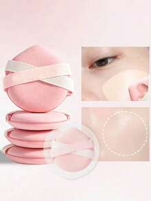 6/3/1pc Super Soft Teardrop Makeup Sponge - Pink; Dual Use Dry & Wet; Soft Texture, Creates Flawless Makeup Effect; Suitable For Applying Liquid Foundation, Concealer, Cream Products & Foundation Cream - Pink - View 1