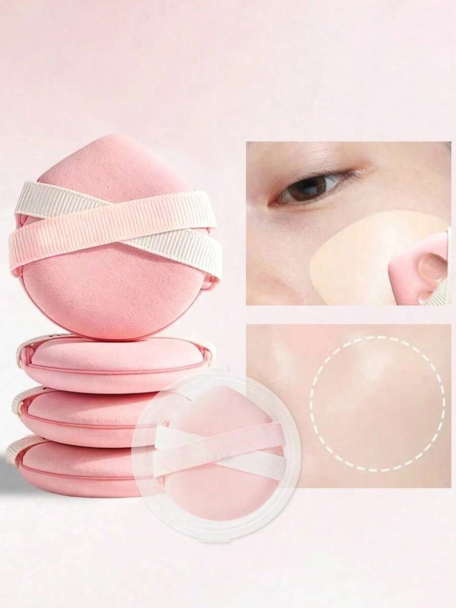 6/3/1pc Super Soft Teardrop Makeup Sponge - Pink; Dual Use Dry & Wet; Soft Texture, Creates Flawless Makeup Effect; Suitable For Applying Liquid Foundation, Concealer, Cream Products & Foundation Cream - Pink - View 1