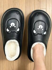 Versatile Comfortable Warm Cotton Slippers, Winter Indoor/Outdoor Essential, Cold-Resistant & Warm, Long-Wear Fatigue-Free, Men/Women/Couple Style - Black - View 3