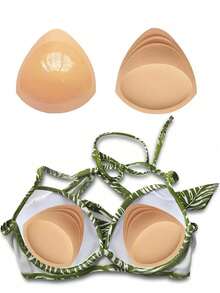 10pcs/2pcs Bra Pads, Swimsuit Inserts, Adhesive, Skin-Friendly, Comfortable, Easy To Use, Washable, Detachable And Reusable, Suitable For Backless, Low-Waist Dresses, Swimwear And Other Outfits, Beautifully Shape The Bust Line. Can Be Adjusted In Size With Scissors, Suitable For Any Clothing - Multicolor - View 1
