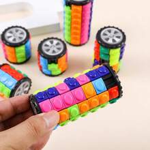 Rotary Corn Cube Slide Puzzle Fidget Toy, Color Matching Rolling Cylinder Stress Relief Brain Teaser Toy For Adults, Anti-Anxiety Focus Educational Desktop Toy, Ideal Back To School Halloween Christmas Party Gift & Gift Bag Filler - Multicolor - View 1