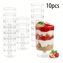 10/20 Pcs Mini Clear Dessert Cups, Mousse Cups, Pudding Cups, Fruit Ice Cream Cups, Perfect For Mousse, Pudding, Tiramisu And Other Desserts, Suitable For Parties, Weddings, Birthdays And Holiday Celebrations - Hand Wash Only - Multicolor - View 14