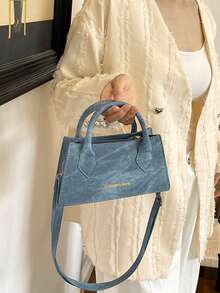 BAILEE Stylish And Minimalist PU Shoulder Bag With Detachable Box-Shaped Strap, Perfect For Pairing With Outfits For Shopping Or As A Gift. - Multicolor - View 5
