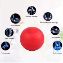 Massage Ball, Suitable For Muscle Soreness, Shoulder, Neck, Back, Feet, Body, Deep Tissue, Trigger Points, Muscle Knots, Yoga And Myofascial Release (Red) - A - View 7
