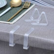 Plastic Transparent Tablecloth Clips, Non-Slip Tablecloth Fixing Clips, Suitable For Wedding, Party, Home, Gold Polka Dot Tablecloth Fixing Clips, Suitable For Wedding, Birthday, Outdoor Party - Multi-color - View 5