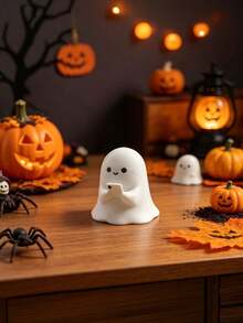 2/1pc Ghost Appearance Resin Statue Figurine, Desktop Decor Ornament, Suitable For Room Decoration, Halloween Gift And Decoration - Multi-color - View 11