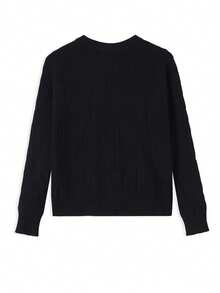 Black Cable Knit Cardigan Sweater Jacket For Women, New Hot-Selling Style, Suitable For Early Autumn Outfits - Black - View 6
