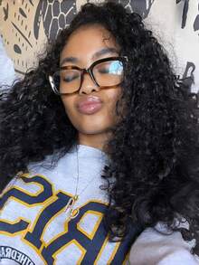 1 Pair Women's Leopard Print Bohemian Style Square Large Frame Transparent Glasses, Suitable For All Seasons - Multicolor - View 6