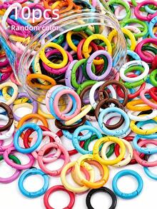 30/50 قطعة حلقات O-Rings من سبيكة الزنك بألوان عشوائية - مشابك معدنية متينة سريعة الفتح، مناسبة لصنع سلاسل المفاتيح DIY، أحزمة الكتف، أطواق الكلاب | سهلة الفتح/الإغلاق - متعدد الألوان - مشاهدة 12
