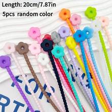 5pcs/10pcs Colorful Silicone Cable Tie Doll Decoration Cords, Random Color - Multicolor - View 15