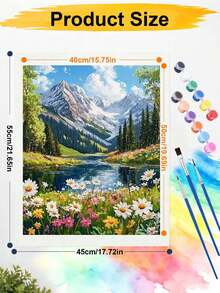 1pc Professional Art Use Adult Beginner Digital Oil Painting Set, Forest Landscape Oil Painting, DIY Handmade Painting Craft, Suitable For Home Wall Decoration - A - View 6