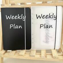 A6 DIY Binder Weekly Plan Cover, 7pcs Zipper Bags, Weekly Sleeves, Journal Collect Book - Multicolor - View 5
