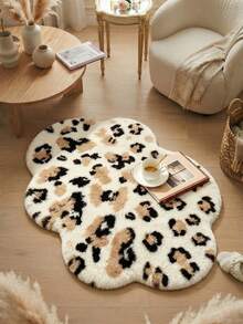 1 pieza Alfombra de peluche de piel de conejo con estampado de leopardo 2026, alfombra de nube, alfombra para dormitorio, alfombra para la sala de estar, alfombra para el espejo, alfombra para el ventanal del vestidor, adecuada para el lado del sofá, la mesita de noche y otras áreas, alfombra decorativa, decoración de dormitorio, alfombra pequeña, alfombra, decoración del hogar, alfombra para la sala de estar, alfombra pequeña para la sala de estar, alfombra para dormitorio, decoración del hogar para la sala de estar, alfombra para exteriores, alfombra lavable - Multicolor - Ver 3