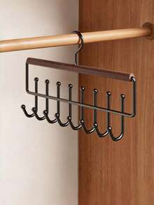 1pc Multi-Functional Hat Rack With 8 Rotating Metal Hooks, Space-Saving Closet Organizer For Dorm And Apartment, Ideal For Women To Store Underwear, Tank Tops And Other Clothing, Also Suitable For Bedroom Decor And Back To School Season - Multicolor - View 10