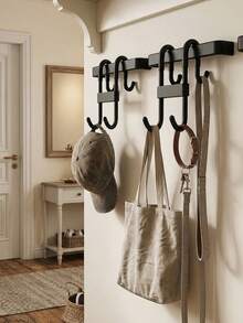 1pc Stainless Steel S-Hook, Bathroom Kitchen Hook, Hole-Free Hook, Shower Door Hooks - Double-sided S-hook - View 1