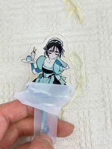 10cm Mini Acrylic Stand, Alien Stage Anime Character Theme. Cute Character Display Stand, Perfect For Manga Merchandise, Home Decor, Room Decoration, Desk Ornament, Or As A Gift For Girls. - Multicolor - View 4