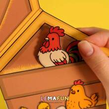 Farm Scene Quiet & Busy Book DIY Handmade Craft Kit, Chick Raising Simulation Management Role-Playing Game, Children's Pastoral Life Cognitive Hands-On Educational Toy, Holiday Gift - Multicolor - View 5