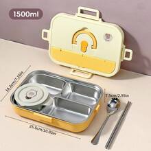 304 Stainless Steel Lunch Box, Bento Box Adult, Leakproof Japanese Bento Box With Utensils And Soup Bowl, Microwaveable Metal Lunch Box, Stainless Steel Containers With Lids, For School Student - Multicolor - View 28