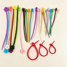 5pcs/10pcs Colorful Silicone Cable Tie Doll Decoration Cords, Random Color - Multicolor - View 12