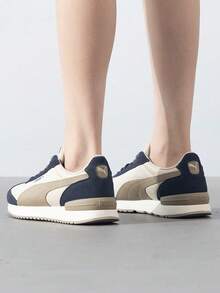 Men's & Women's Puma R78 Nylon Retro Lightweight Comfortable Cushioned Breathable Casual Sports Shoes 399250 - -oak Brown-galaxy Gray - View 5