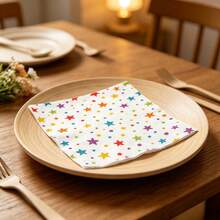 20/50pcs Rainbow Cute Print Disposable Party Napkins,Party Supplies,Home And Out Decor, For Birthday Party Table Indoor Outdoor Festive Tabletop Decoration - A - View 1