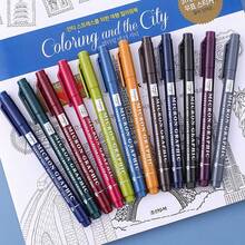 12/24 Colors Vintage Style Ink Pens, 0.5mm Nib, Smooth And Even Ink Flow, Suitable For Line Art, Doodling, Manga Design, Sketching And Outlining, Professional Art Supplies - Sets - View 10