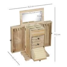 Vanity Table, 2 Drawers, 26.5 X 16 X 33.5 Cm, For Bedroom And Dressing Area, Brown - Brown - View 4